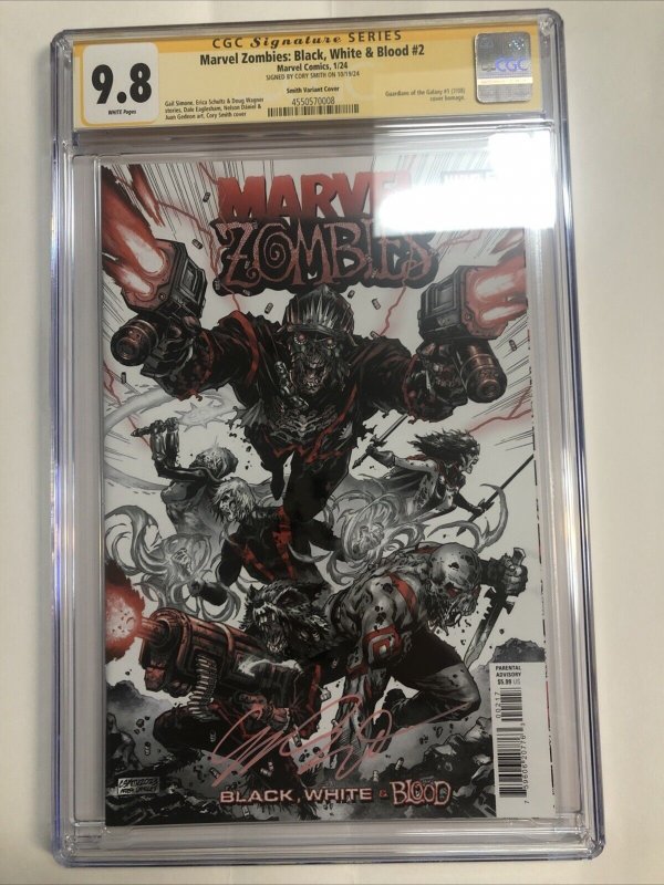 Marvel Zombies : Black White & Blood#2 (CGC 9.8) Signed  Cory Smith * Census = 2