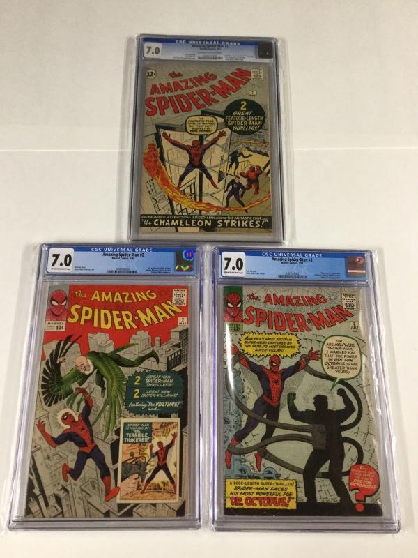 Amazing Fantasy 15 Spider-man 1 2 3 4 5 6 7 8 9 10 11 12 13 14 15 16-50 Cgc 7.0+