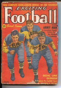 Exciting Football #1 Winter 1941-Thrilling-1st issue-vintage uniforms cover0p...