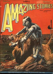 AMAZING STORIES PULP // OCT 1928 // FAMOUS FRANK R. PAUL COVER // RARE!