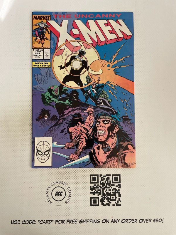 Uncanny X-Men # 249 NM Marvel Comic Book Wolverine Beast Iceman Storm 14 J214