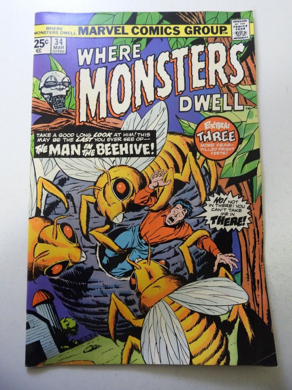 Where Monsters Dwell #34 (1975) FN Condition