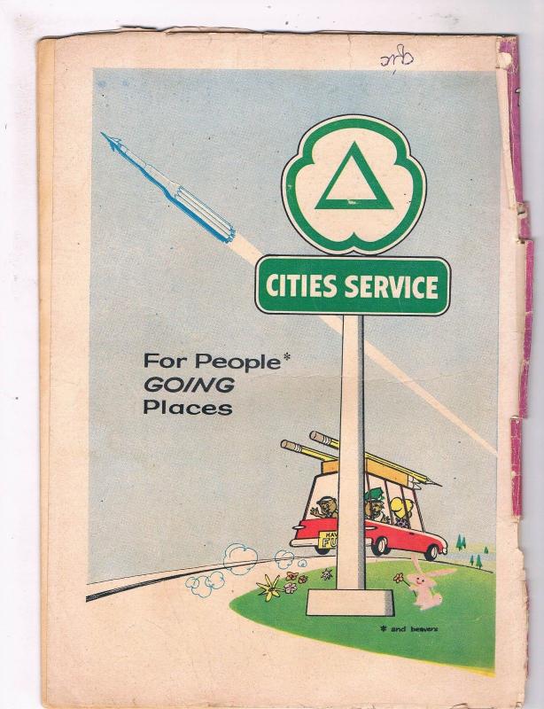 Eager Beaver Space Book #1 GD Cities Service Give Away Comic Book 1962 DE2