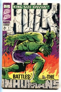 INCREDIBLE HULK ANNUAL #1-1968 Marvel Inhumans Steranko comic book