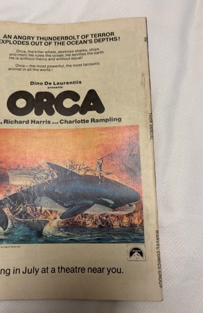 Thor Annual #6 (1977)side by side guardian of Galaxy/ Korvac