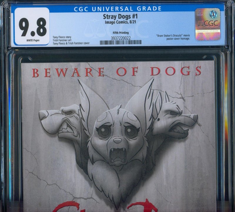Stray Dogs #1 CGC 9.8 5th Print Bram Stoker’s Dracula Movie Homage Image 2021