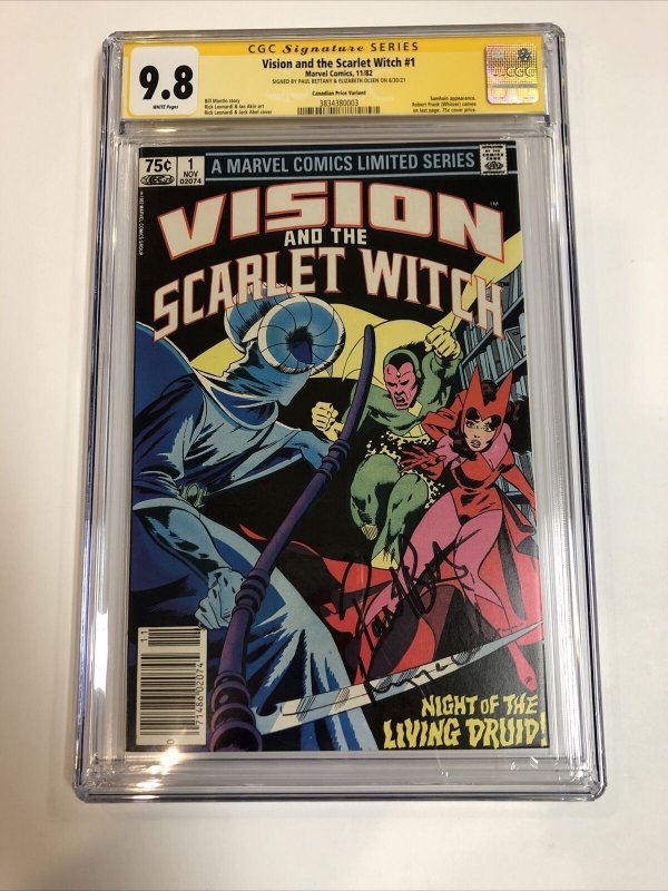 Vision & The Scarlet Witch (1982) # 1 (SS CGC 9.8) CPV | Signed Bettany & Olsen