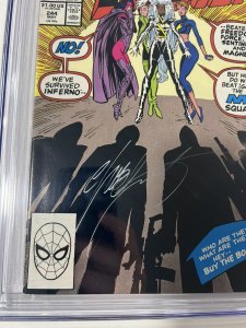 Uncanny X-Men 244 CGC 9.4 JSA 1989 MARVEL Signed Chris Claremont Authenticated