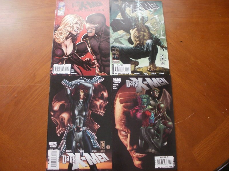 4 Near-Mint Marvel DARK X-MEN Comic #1 (The Confession) #2 #3 #4 (Limited Series