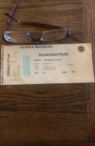 1980s? Alaska railroad, Denali star boarding pass