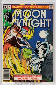 MOON KNIGHT (1980 MARVEL) #5 VF- A23243
