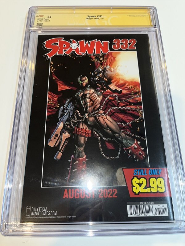 Spawn (2021) # 331 (CGC 9.8 SS WP) Signed Carlo Barberi • Image Comics