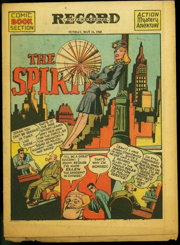 The Spirit Section May 16 1943- Will Eisner- My Mystic - Lady Luck VG