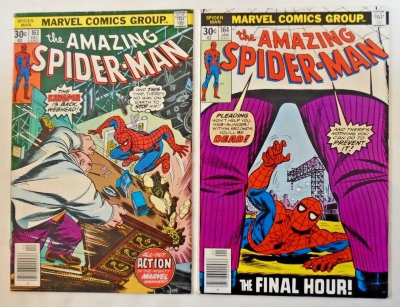 Amazing Spider-Man vol. 1 #163-166, 168-169 (6 books)