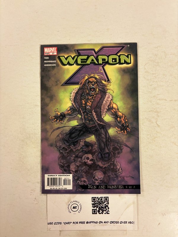 Weapon X #27 NM Marvel Comic Books Sabretooth Wolverine Deadpool 7 HH104
