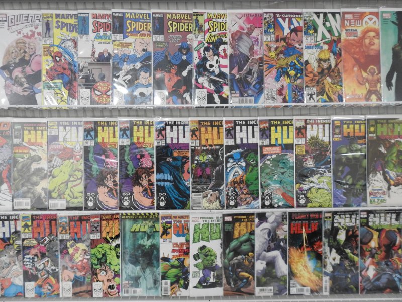 Huge Lot 120+ Comics W/ Spider-Man, Hulk, +More! Avg VF- Condition!
