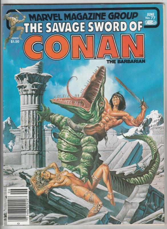 Savage Sword of Conan #77 (Jun-82) NM Super-High-Grade Conan