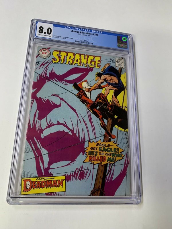 Strange Adventures 208 CGc 8.0 Ow/w Pages 4th Deadman Dc Silver Age Comic