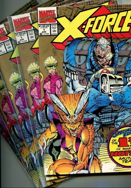 1991 X-Force #1 ~LOT OF 5~Gold Print~ (Grade 9.2 OB) WH