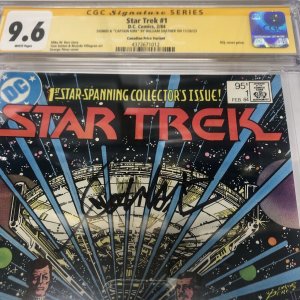 Star Trek (1984) # 1 (CGC 9.6 SS) Signed & Captain Kirk William Shatner * CPV