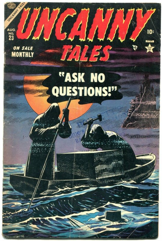 Uncanny Tales #23 1954- Werewolf- Atlas horror- Captain America ad VG 