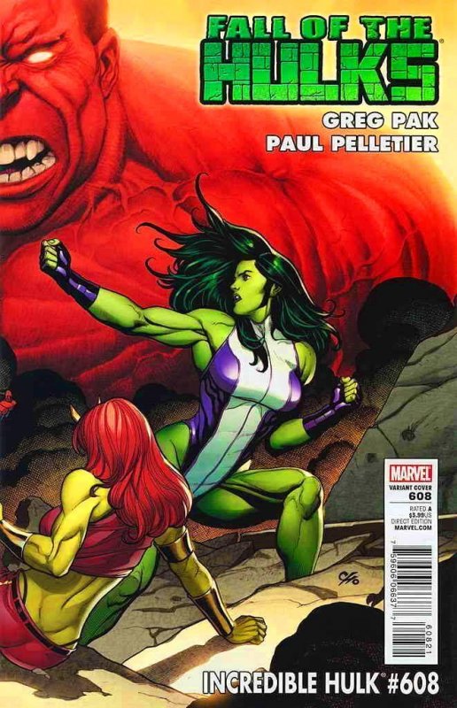 Hulk #21-608 Comic Lot Variant (2010) VERY RARE CHO EXCLUSIVE CVRS! Red She Hulk