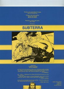 Subterra (1989)Graphic Novel 4 Winds Pub Magazine F/VF 7.0