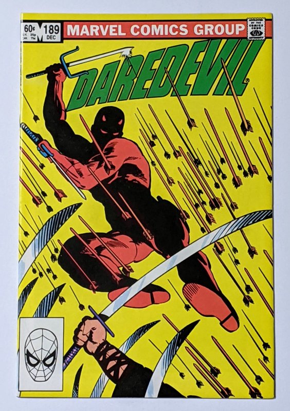 Daredevil #189 (Dec 1982, Marvel) NM- 9.2 Black Widow appearance Frank Miller