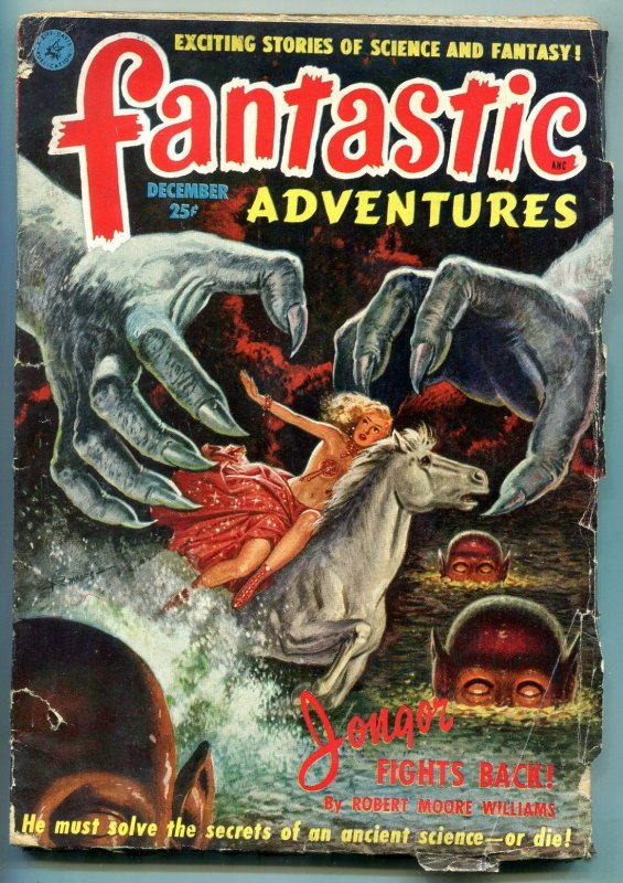 Fantastic Adventures Pulp December 1951- Jongor Fights Back VG-