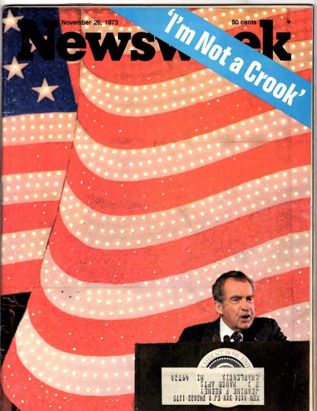 2 Newsweek Magazines March 13, 1972 & November 26, 1973 & July 7, 1969 Nixon DK2