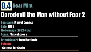 Daredevil the Man without Fear 2 (1993) NM 9.4 Marvel Comics