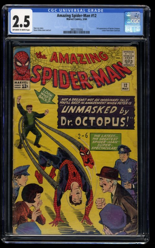 Amazing Spider-Man #12 CGC GD+ 2.5 Off White to White