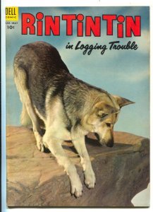 Rin Tin Tin #4 1954- Dell-German Shepherd movie photo cover-Sparky Moore art-FN