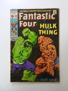 Fantastic Four #112 (1971) GD+ condition ink on cover