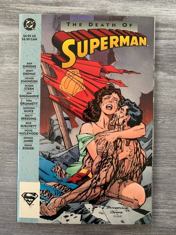 1993 THE DEATH OF SUPERMAN TPB SC FVF 7.0 1st DC Comics