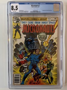 MICRONAUTS #1 CGC 8.5 1ST BARON KARZA & BUG WHITE PGS 1979