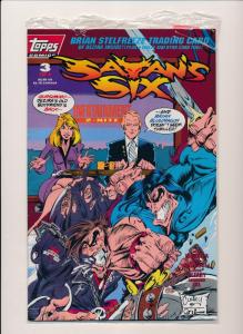 Set of 4! TOPPS  SATAN'S SIX complete set #1-4 includes trading card VF+ (PF53) 