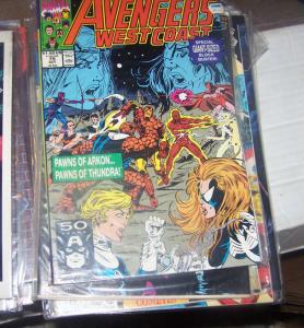 west coast avengers  #  75 OCT 1991  ARKON THUNDRA FF HAWKEYE  IRONMAN