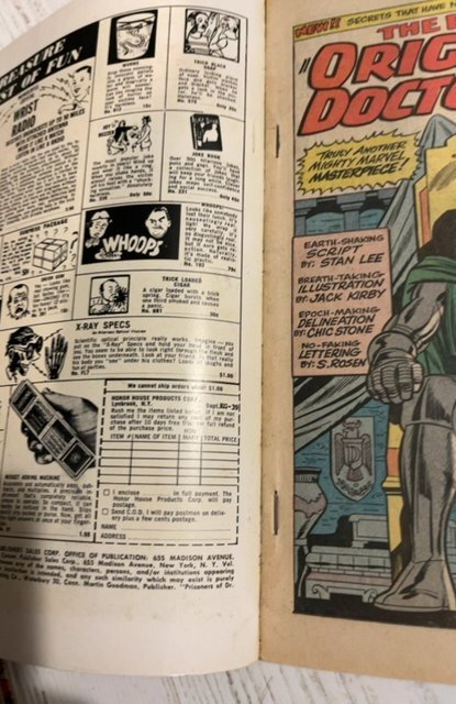 Fantastic Four Annual #2 (196 final victory of dr doom  -1,5 inch spine split