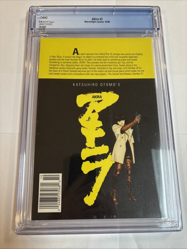 Akira (1988) # 2 (CGC 9.8 WP) Marvel/Epic Comics