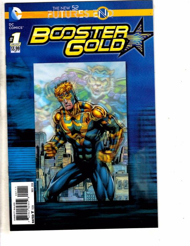 5 New 52 Future's End DC Comics 1 NM Flash Swamp Thing Booster Gold Birds + J224