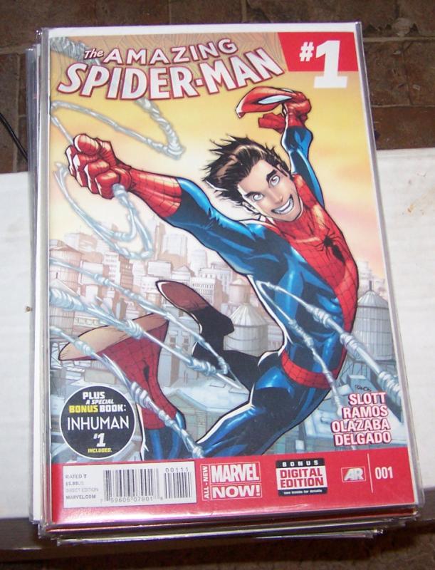 Amazing Spider-Man #  1 (jUNE 2014, Marvel)PETER IS BACK ! ELECTRO +INHUMAN