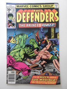The Defenders #52  (1977) Hulk vs Sub-Mariner! Sharp Fine Condition!