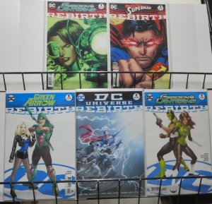 DC: REBIRTH Lot 5  ALL #1 SUPERMAN GREEN ARROW GREEN LANTERN VF-NM