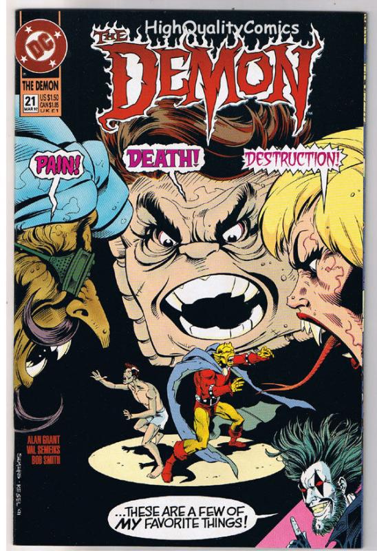 DEMON #21, NM+, Alan Grant, Labyrinth, vs Lobo, 1990, more in store