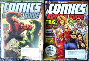 COMICS BUYER'S GUIDE #1608-1641, 12 diff - Marvel DC News Spider-Man JLA FF ++