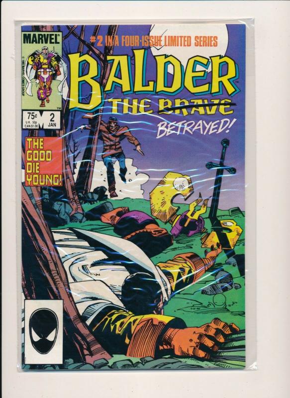 BALDER The BRAVE #1-4 Set (1,2,3,4) Marvel Comics ~ VF/NM 1985 (PF405)