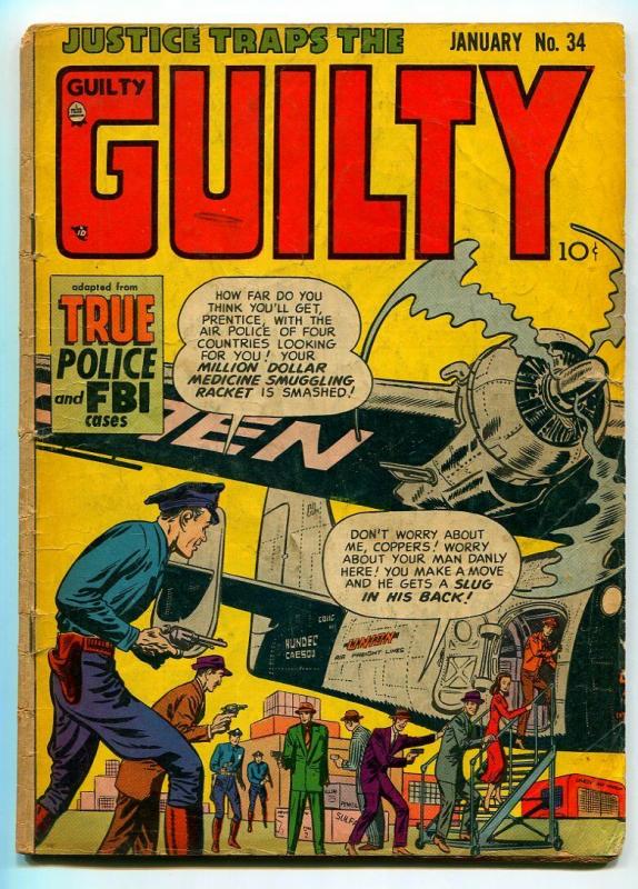 JUSTICE TRAPS THE GUILTY #34 1952-HEADLINE PUBLISHING-G