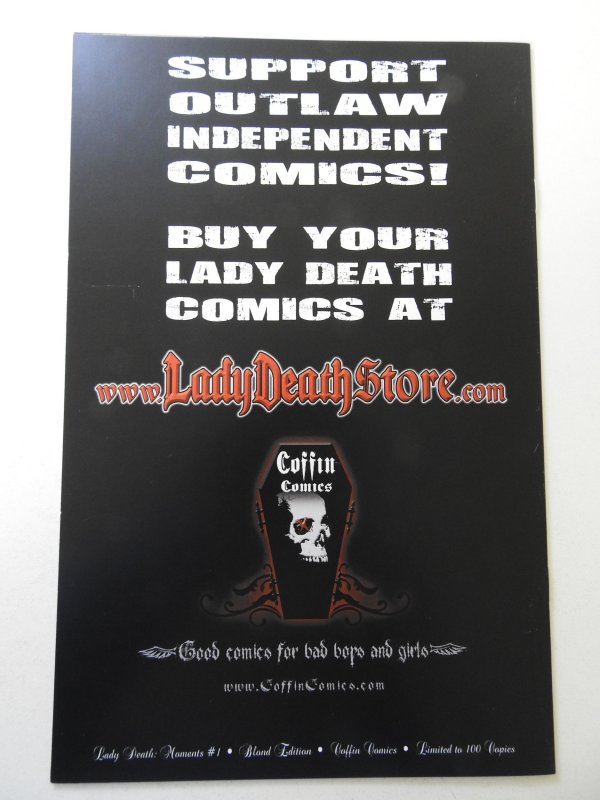 Lady Death Moments #1 Blond Edition NM Condition! Signed W/ COA!