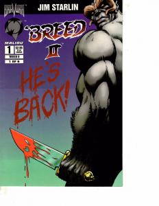 Lot Of 2 Comic Books Image C.23 #2 and Malibu Breed II #1 MS20